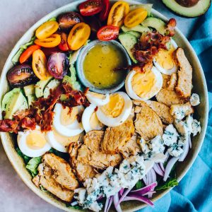 Cobb Salad with Blue Cheese Eggs and Bacon