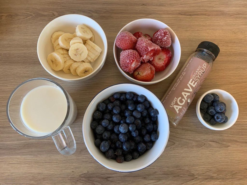 Blueberry bliss tropical smoothie Kayla Magazine